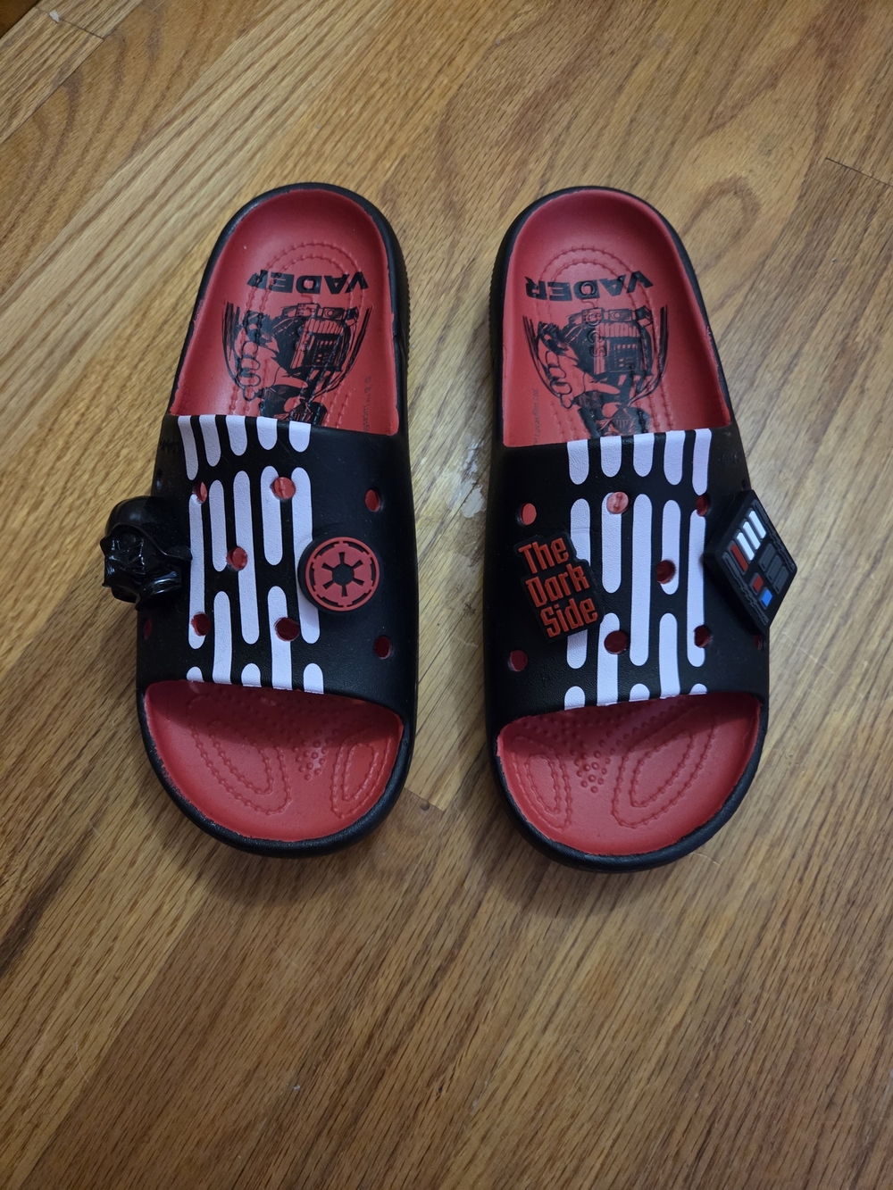 Star Wars Adult' Black & Red Crocs- The Dark Side Men Size 6 Woman Size 8